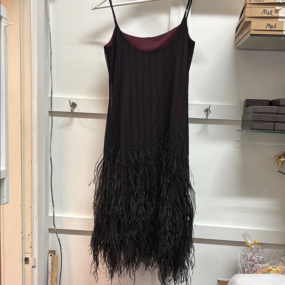 BCBGMaxAzria Black Spaghetti Strap Slip Mini Dress